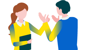 揉める人のイラスト